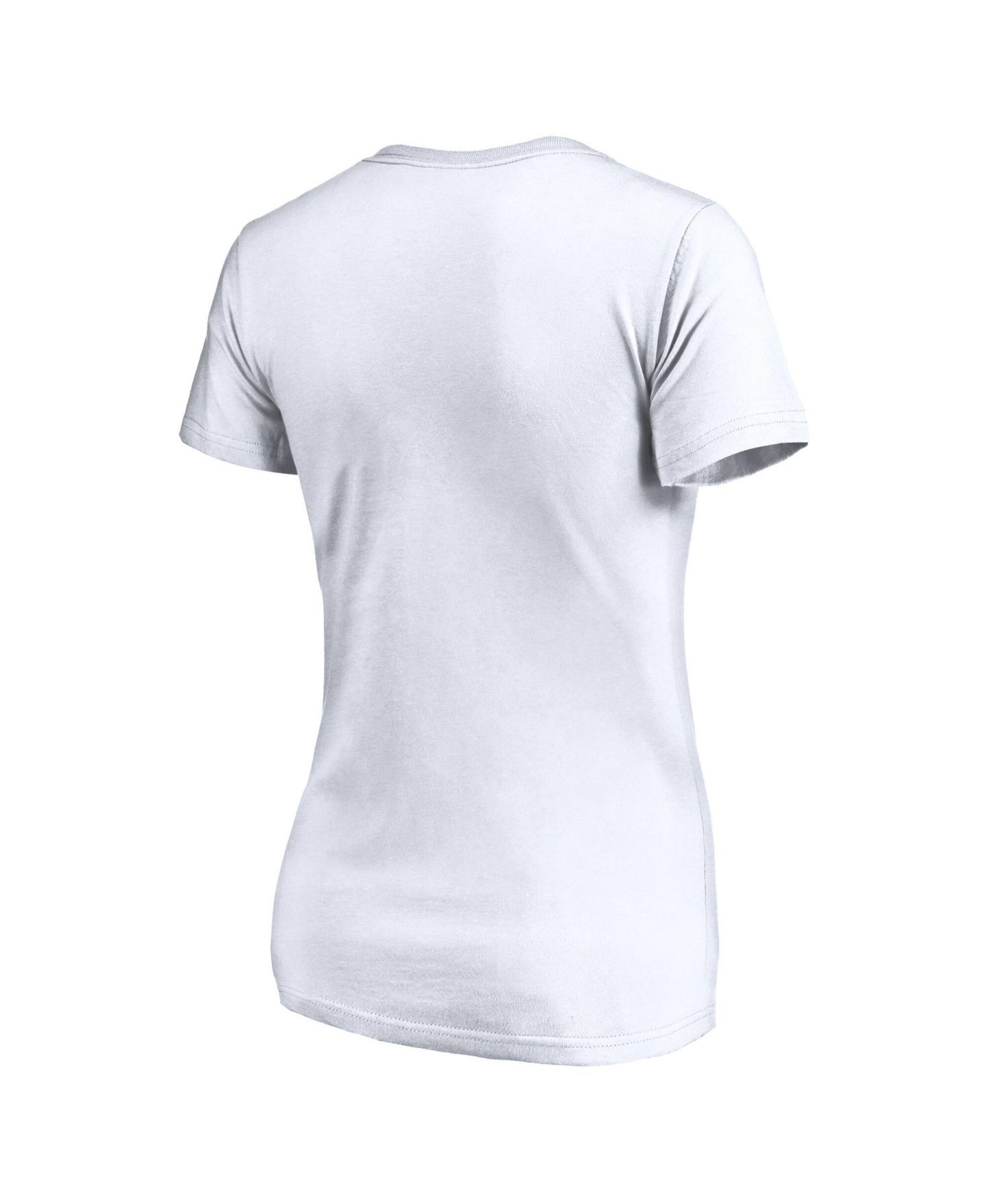 Женская футболка Logo Athletic White Los Angeles Dodgers V-Neck — фото 3