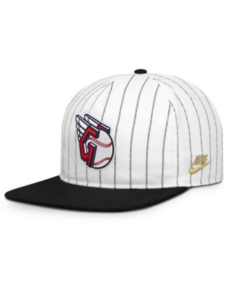 Men's White/Black Cleveland Guardians Cooperstown Collection Pro Adjustable Hat
