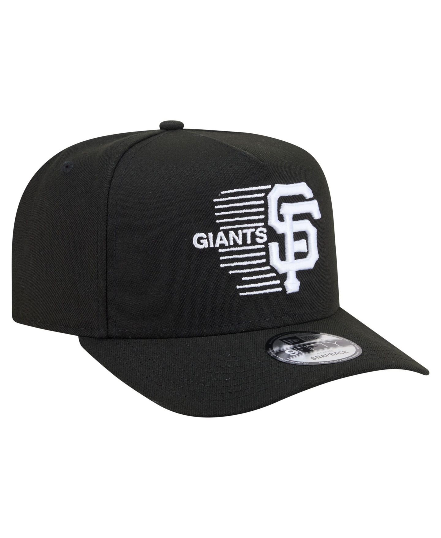 Мужская кепка New Era Black San Francisco Giants Motion A-Frame 9FIFTY Snapback Hat — фото 3