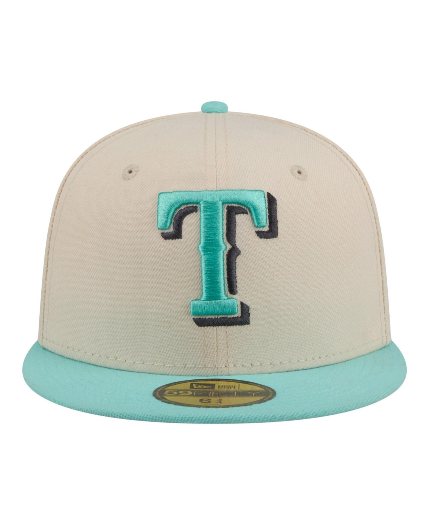 Мужские головные уборы New Era Light Beige/Turquoise Texas Rangers Two-Tone Color Pack 59FIFTY Fitted Hat — фото 2