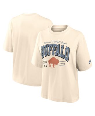 Women's Cream Buffalo Bills Vintage Mod Boxy T-Shirt