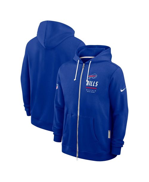 Men's Royal Buffalo Bills Sideline Standard Issue Quarterback Scramble Dri-FIT Full-Zip Hoodie