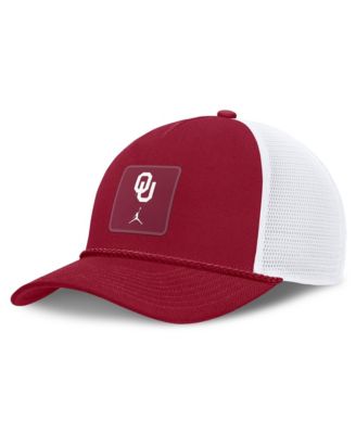 Men's and Women's Crimson Oklahoma Sooners 2026 On-Field Gameday Rope Trucker Adjustable Hat