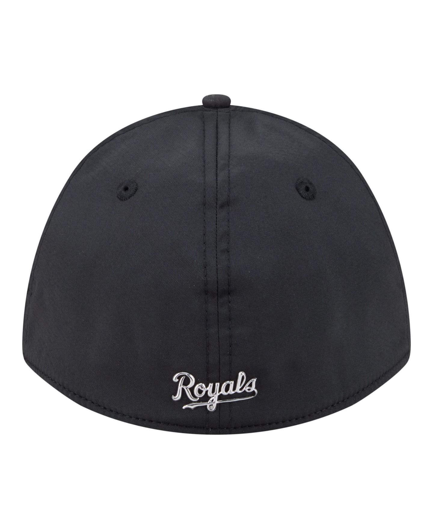 Мужская кепка New Era Black Kansas City Royals Metallic 39THIRTY M-Crown Flex Hat — фото 4