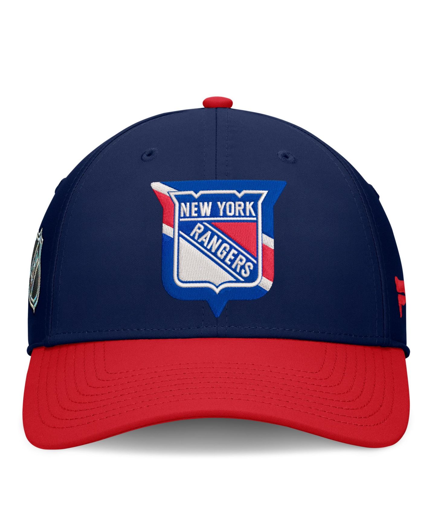 Мужской головной убор Fanatics Navy/Red New York Rangers Flex Fit Hat — фото 2