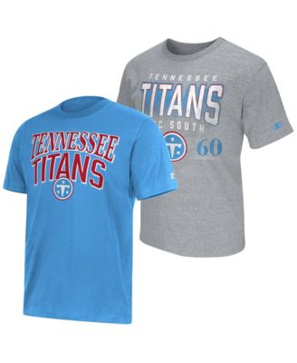Men's 2-Pack Light Blue/Gray Tennessee Titans Logo T-Shirt Set