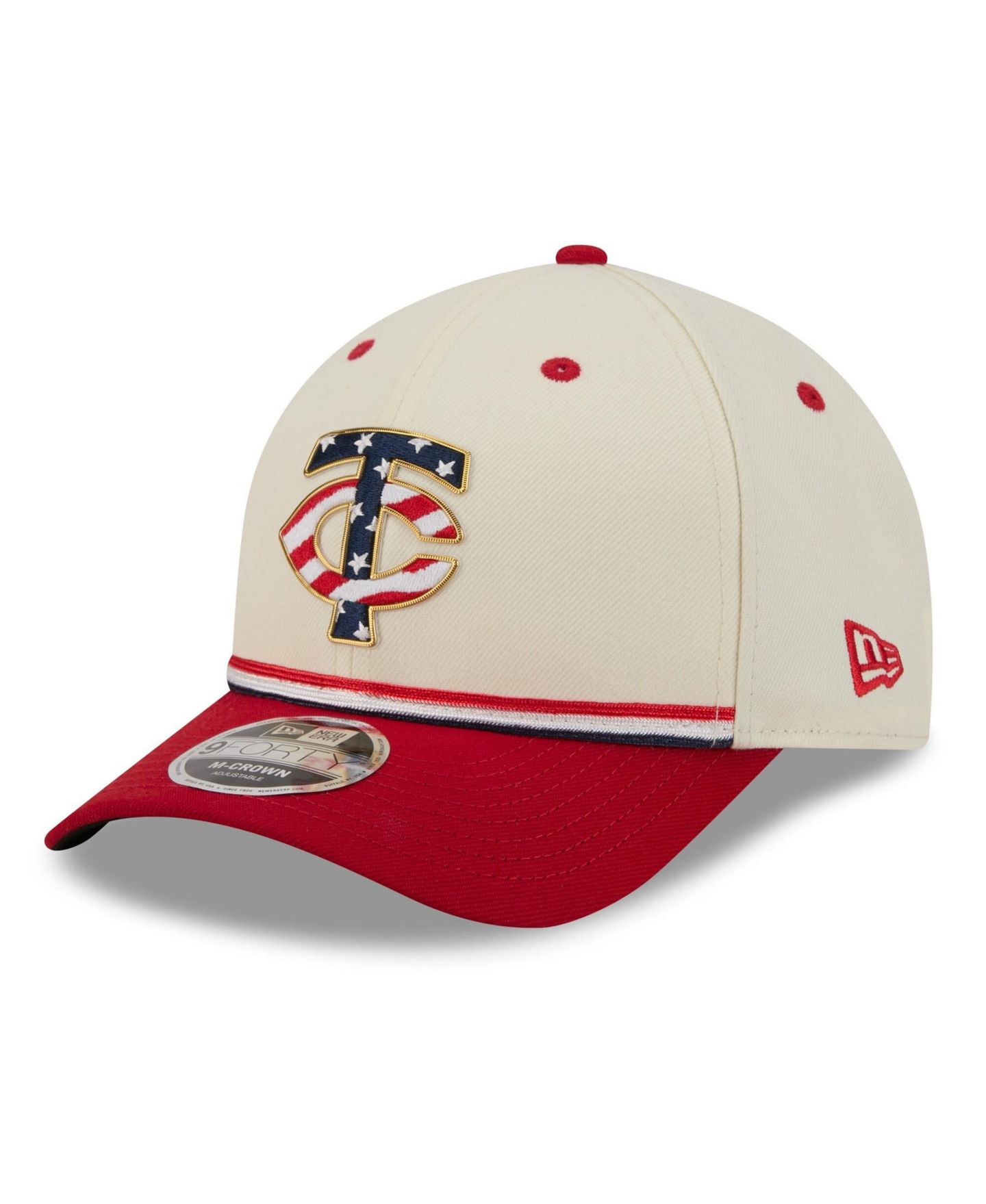 Детская кепка New Era Cream/Red Minnesota Twins USA 250 9FORTY M-Crown Adjustable Hat — фото 3