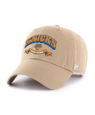 Men's Khaki New York Knicks Fast Break Chase Region Clean Up Adjustable Hat