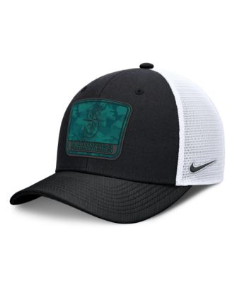 Men's Black/White Seattle Mariners Camo Rise Trucker Dri-FIT Adjustable Hat
