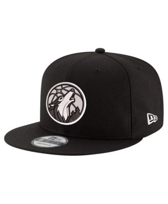 Men's Black/White Minnesota Timberwolves 9FIFTY Snapback Hat