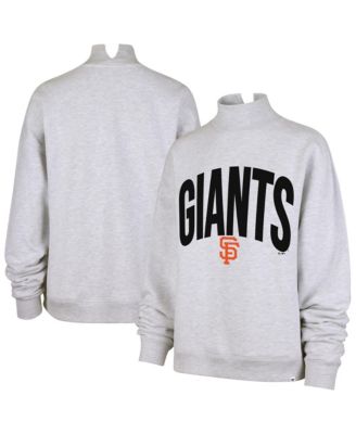 Women's Heather Gray San Francisco Giants Subtle Muse Mock Neck Sweatshirt