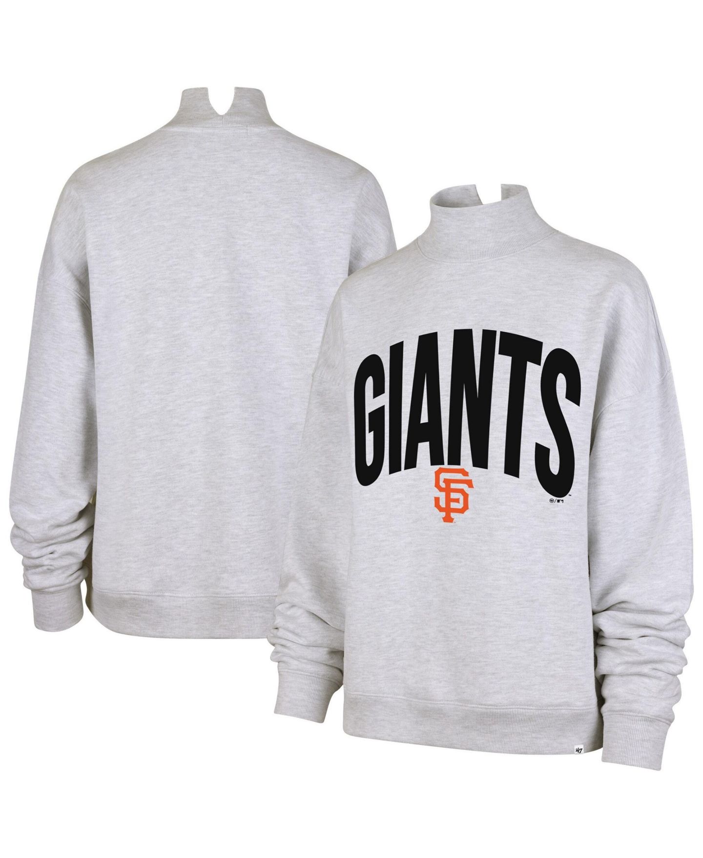 Женская толстовка '47 Brand Heather Gray San Francisco Giants Subtle Muse Mock Neck — фото 1