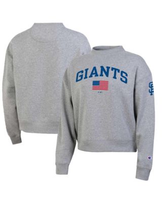 Women's Heather Gray San Francisco Giants Americana Triumph Fleece Tri-Blend Sweatshirt