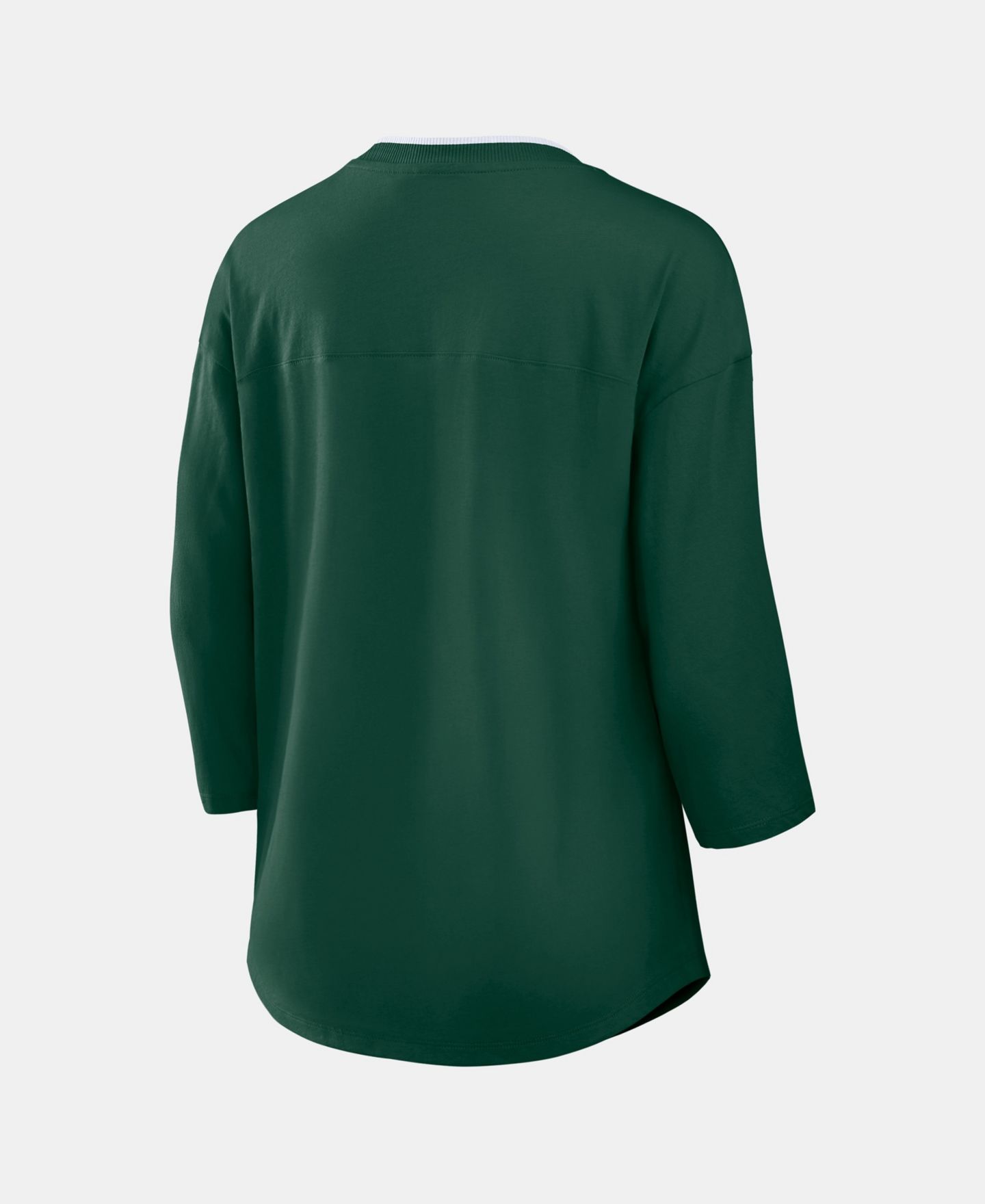 Женская футболка Fanatics Green Bay Packers Team First Deceptive Juke 3/4-Sleeve V-Neck Oversized Chest Graphic — фото 4