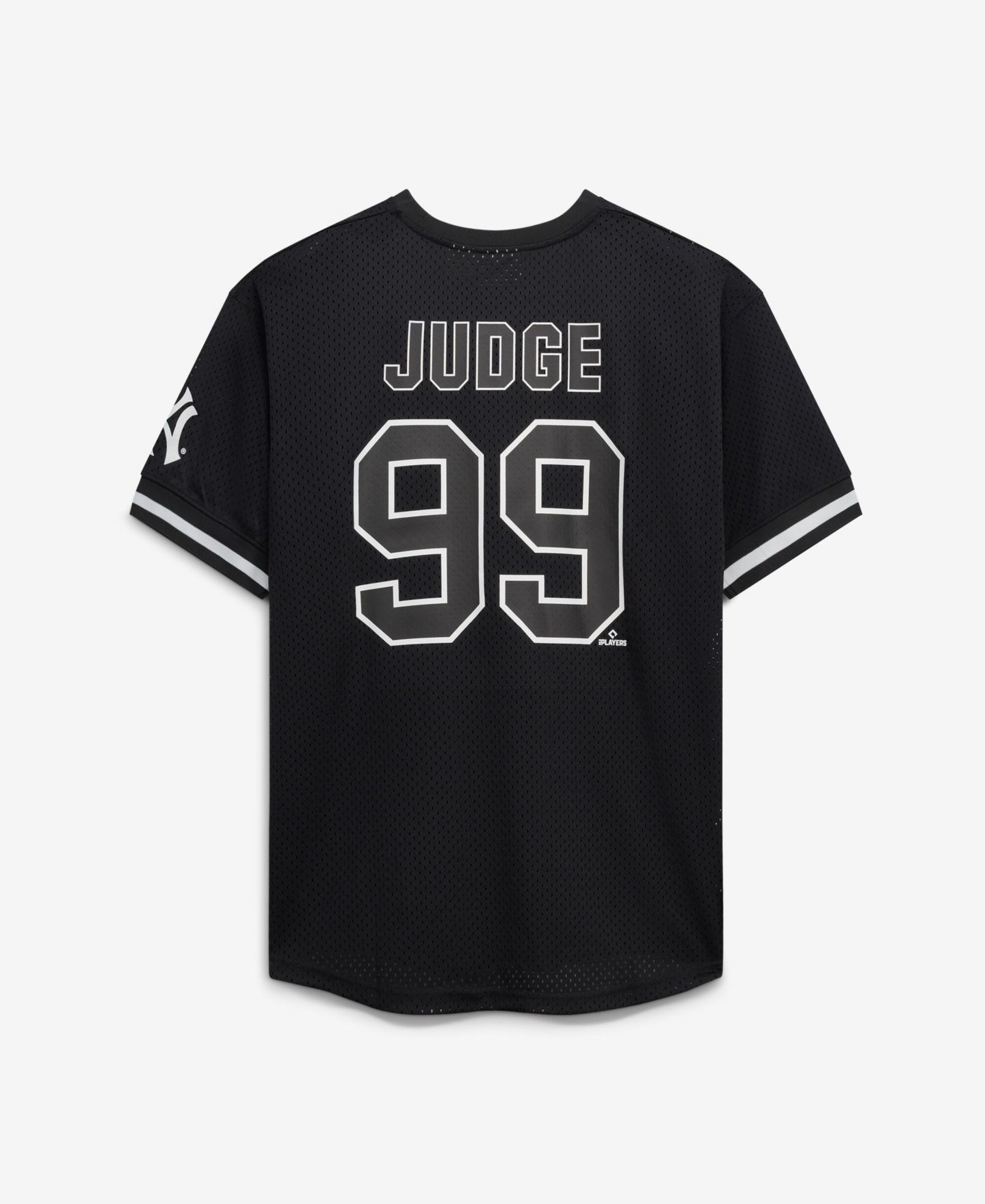 Мужской топ Fanatics Aaron Judge Black/White New York Yankees Big & Tall Heavyweight Mesh Jersey — фото 3