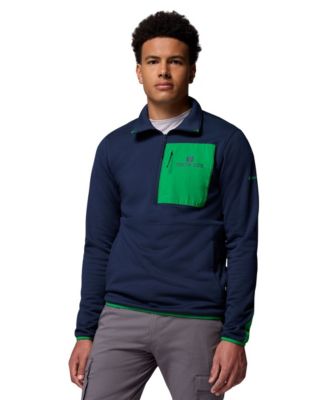 Men's Navy Notre Dame Fighting Irish Hike Omni-Wick Half-Zip Pullover Sweatshirt