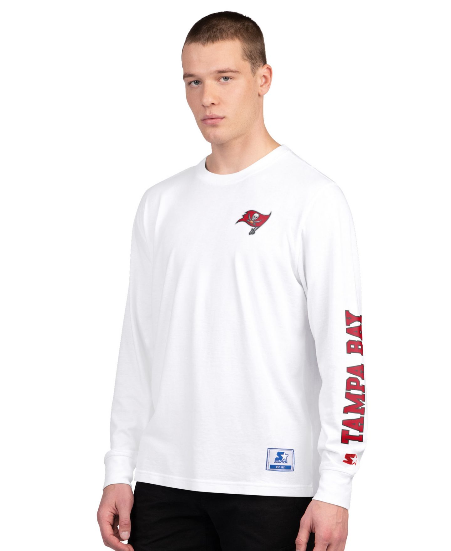 Мужские футболки Starter 2-Pack Red/White Tampa Bay Buccaneers Short Sleeve Long Sleeve Combo Pack — фото 5