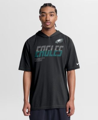Men's Black Philadelphia Eagles Tri-Blend Hooded T-Shirt
