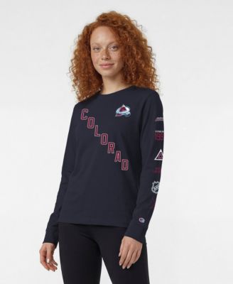 Women's Navy Colorado Avalanche 2-Hit Long Sleeve T-Shirt