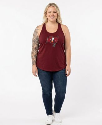 Women's Red Tampa Bay Buccaneers Plus Size Basic Tank Top