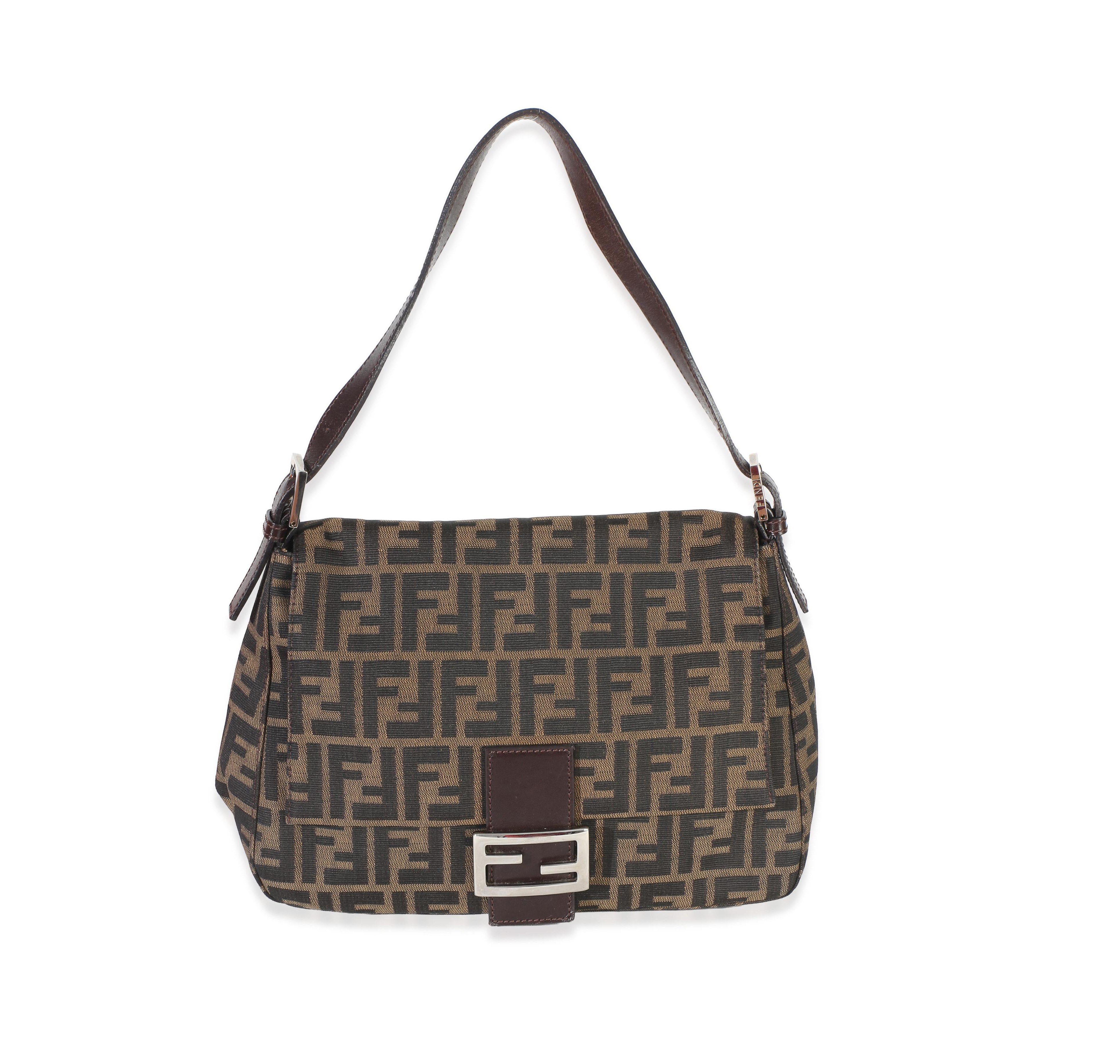Pre-Owned Fendi Brown Zucca Canvas Mama Baguette Bag