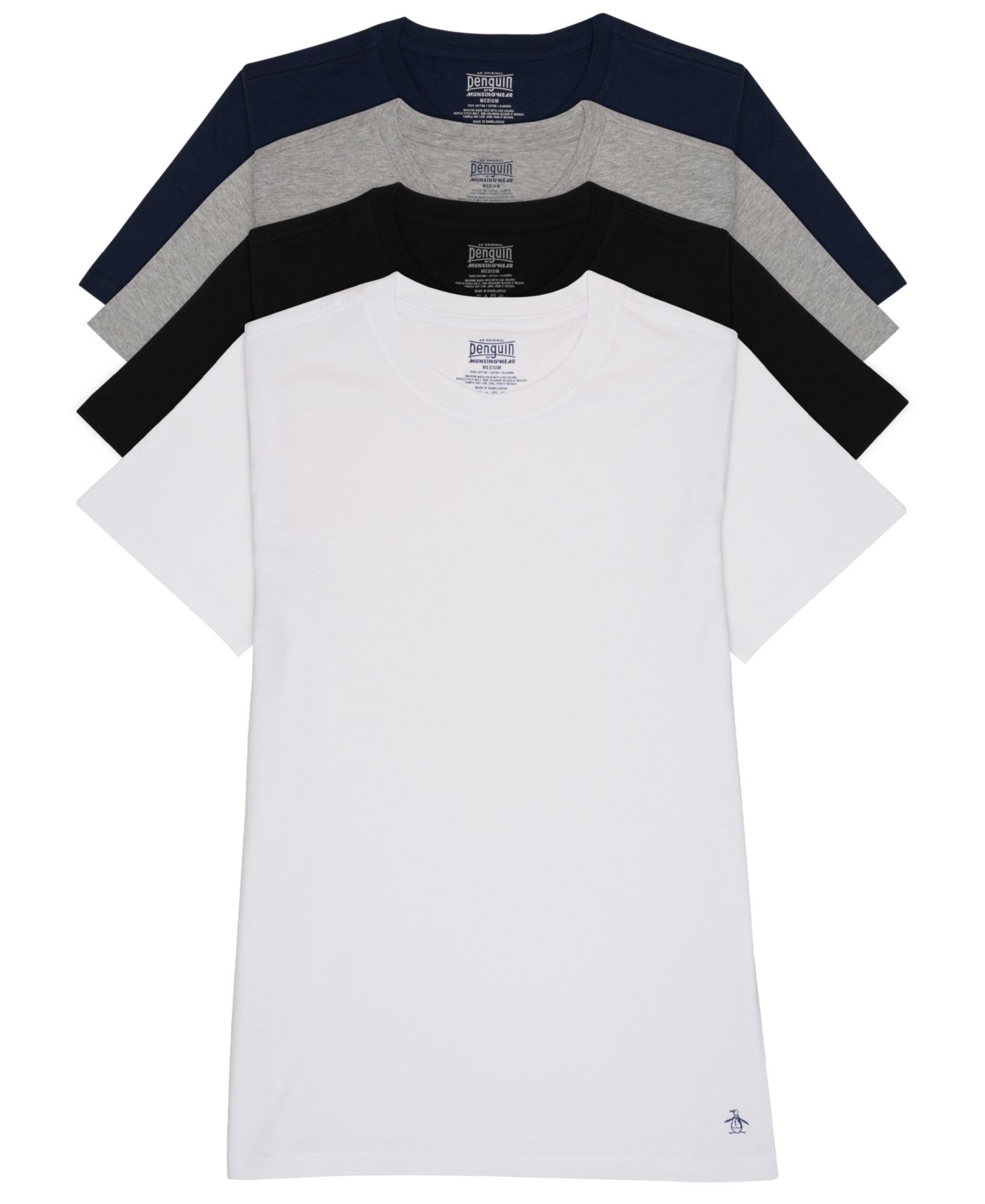 Мужские футболки Original Penguin Cotton Crewneck T-Shirt, 4-Pack, цвет: Разноцветный — фото 1
