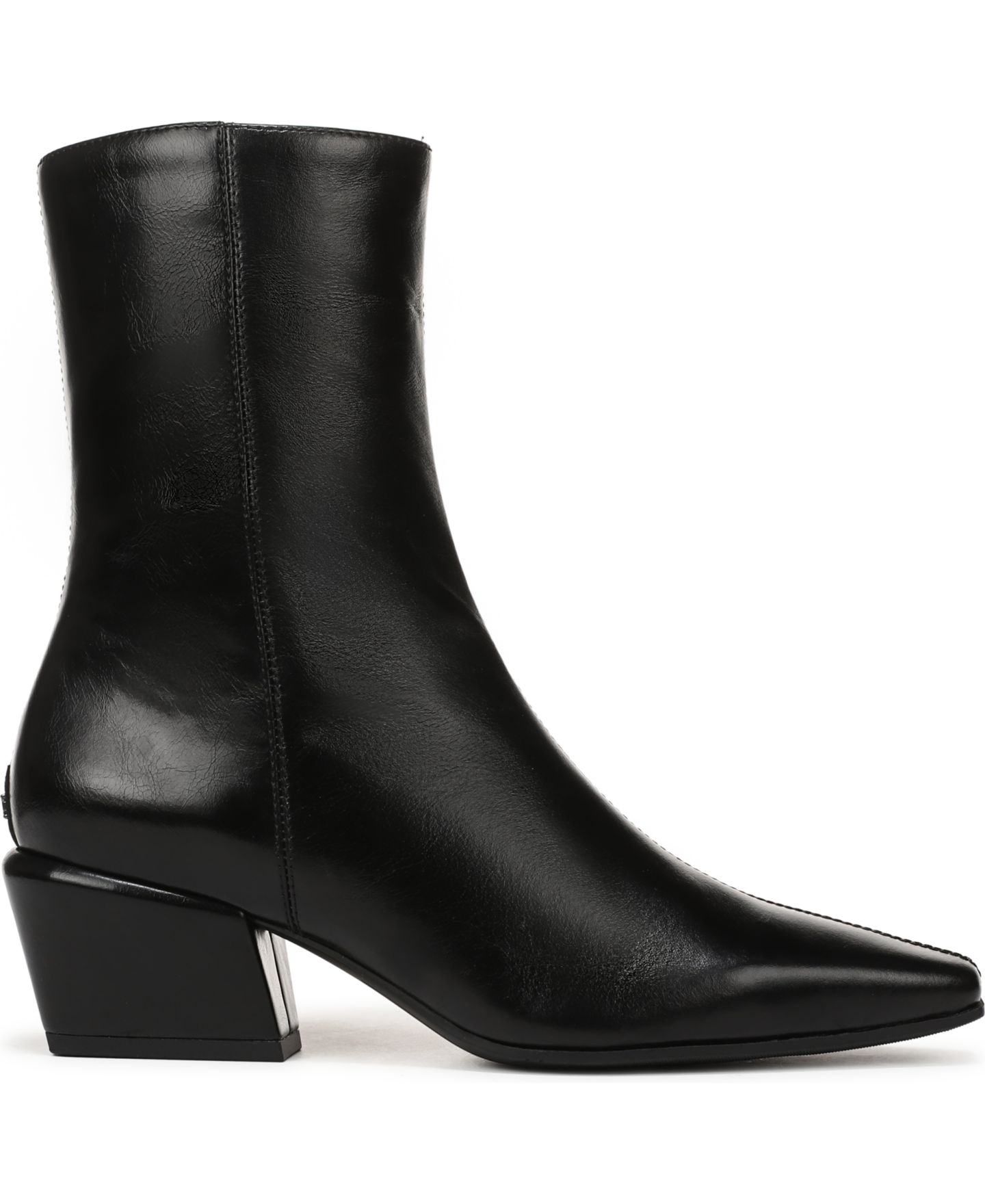 Женские ботинки Sam Edelman Harmony Zipper Short Booties, цвет: Чёрный кожаный — фото 2