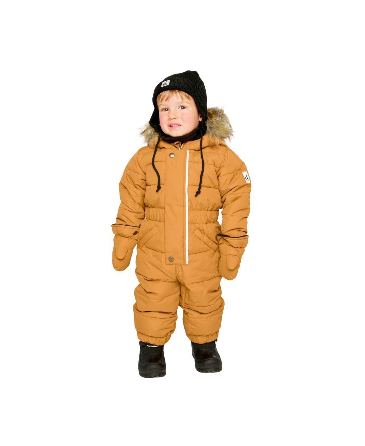 Deux par Baby Unisex 6M To 24M Original One Piece Puffy Snowsuit with Removable Mittens and Boots Sugar