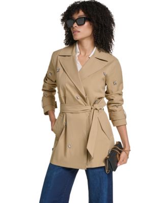 Women's Embellished-Belted Trench Coat