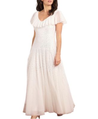 Women's Sunrise Sequin V-neck Ankle Gown Dress