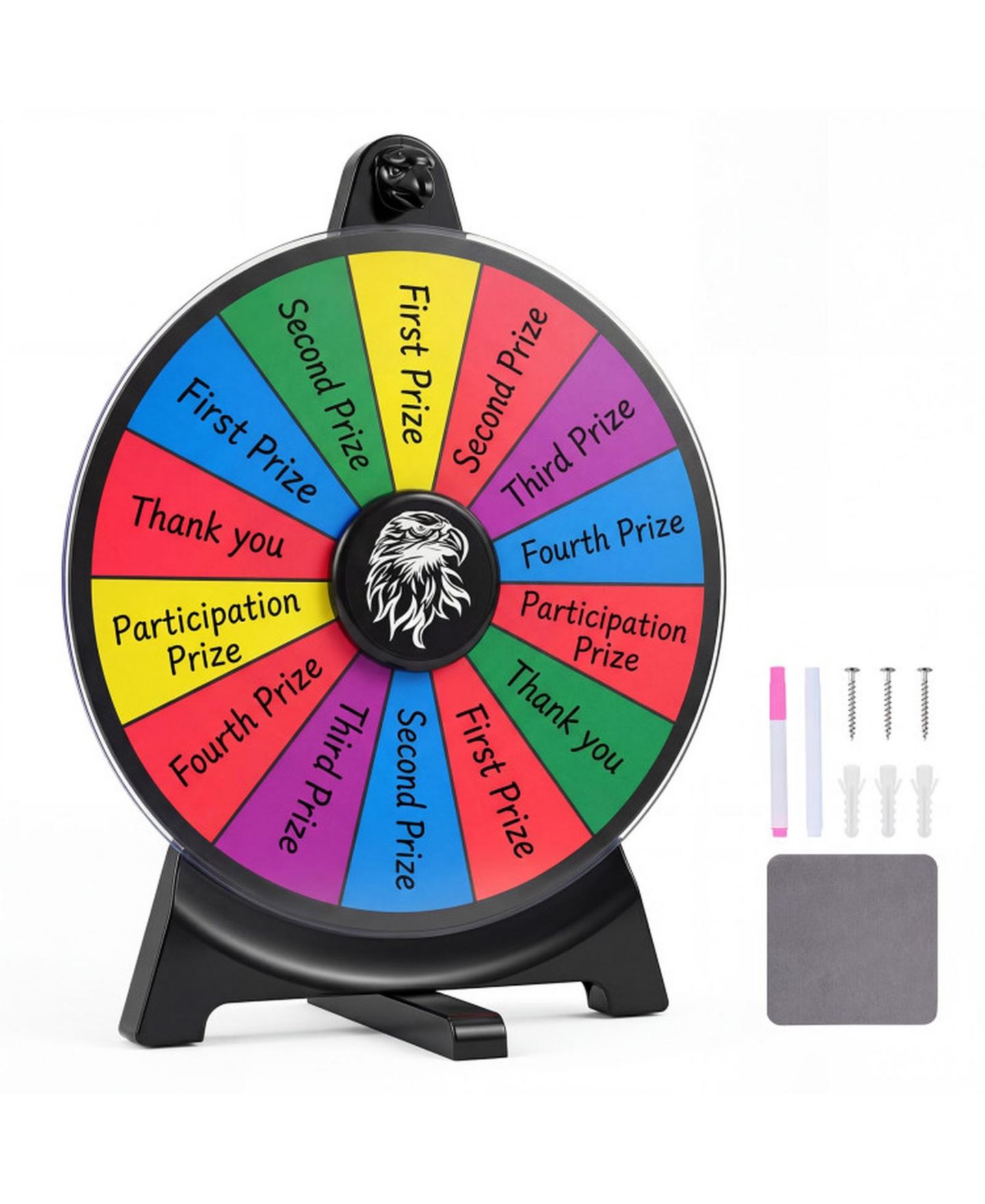 Детская игрушка HONGGE 14-Slot Rewritable Blackboard Spinning Prize Wheel, Ages 3+, цвет: Чёрный — фото 10