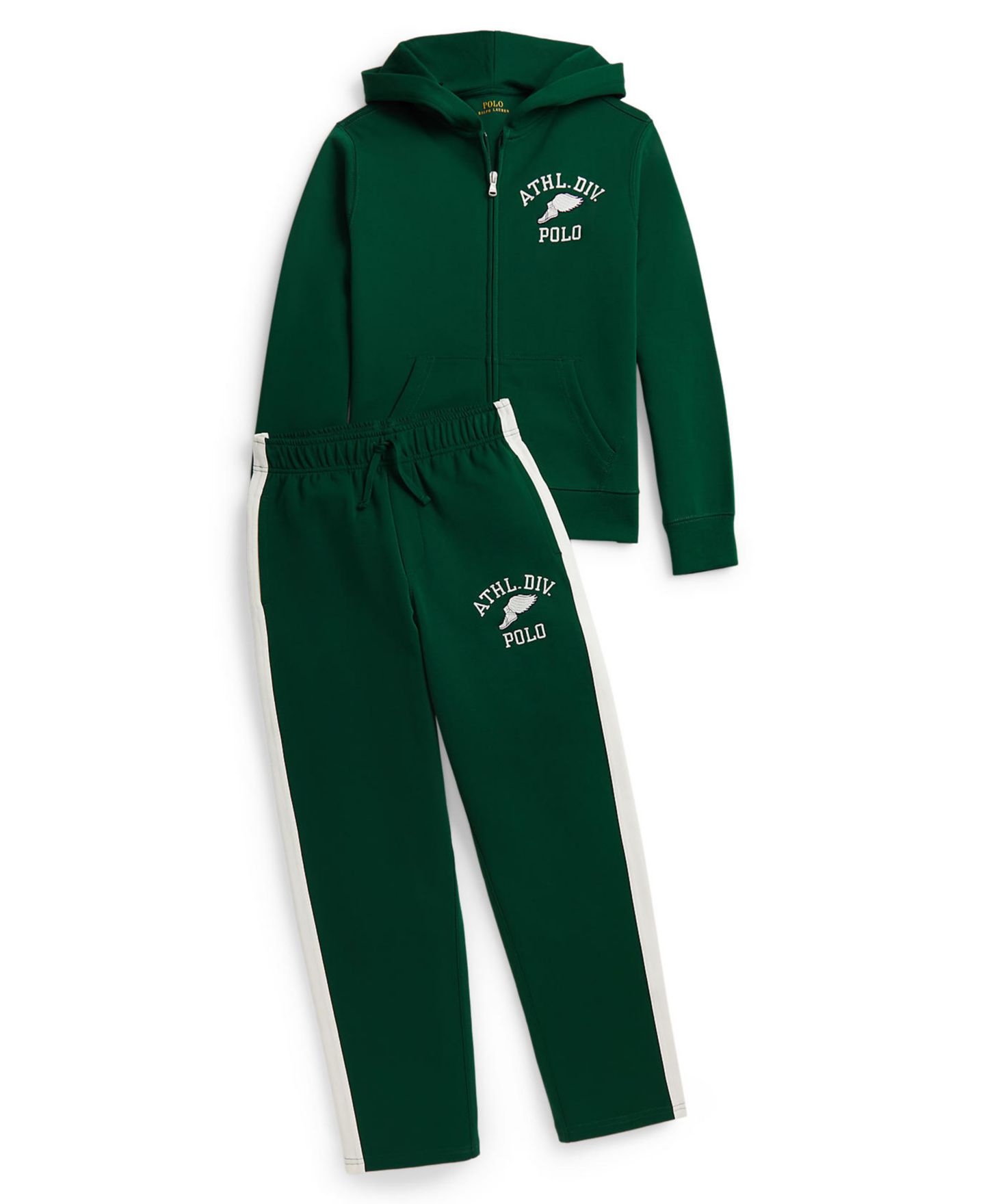 Худи Polo Ralph Lauren Logo Double-Knit Full-Zip для мальчиков, цвет: Тёмно-зелёный — фото 4