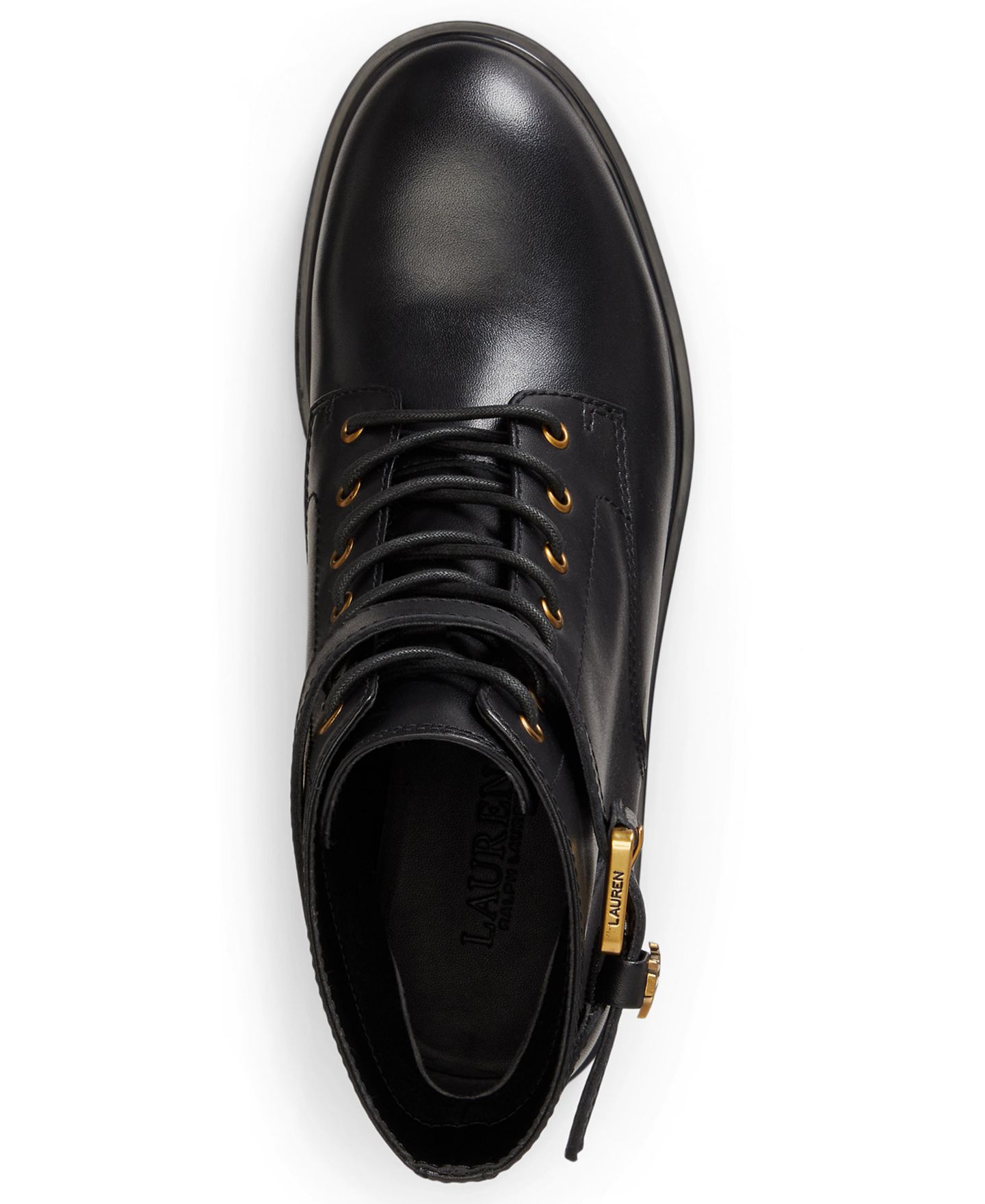 Женские ботинки Lauren Ralph Lauren Allyson Logo Lace-Up Booties, цвет: Чёрный — фото 4