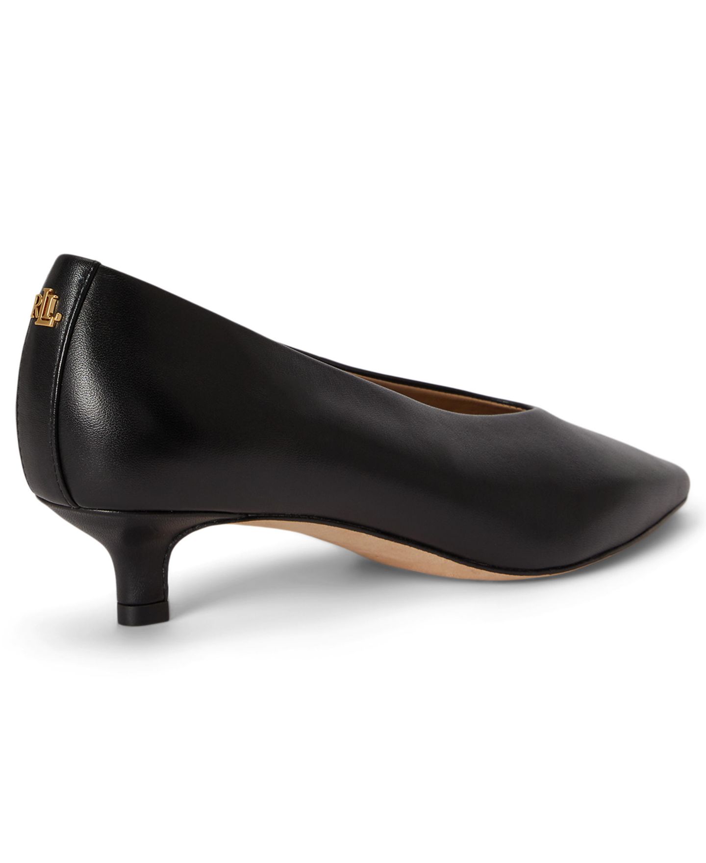 Женские туфли Lauren Ralph Lauren Francesca Slip-On Pumps, цвет: Чёрный гладкий кожаный — фото 3