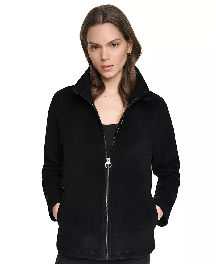Women's Fleece Curved-Hem Zip-Up Jacket - thumbnail 9