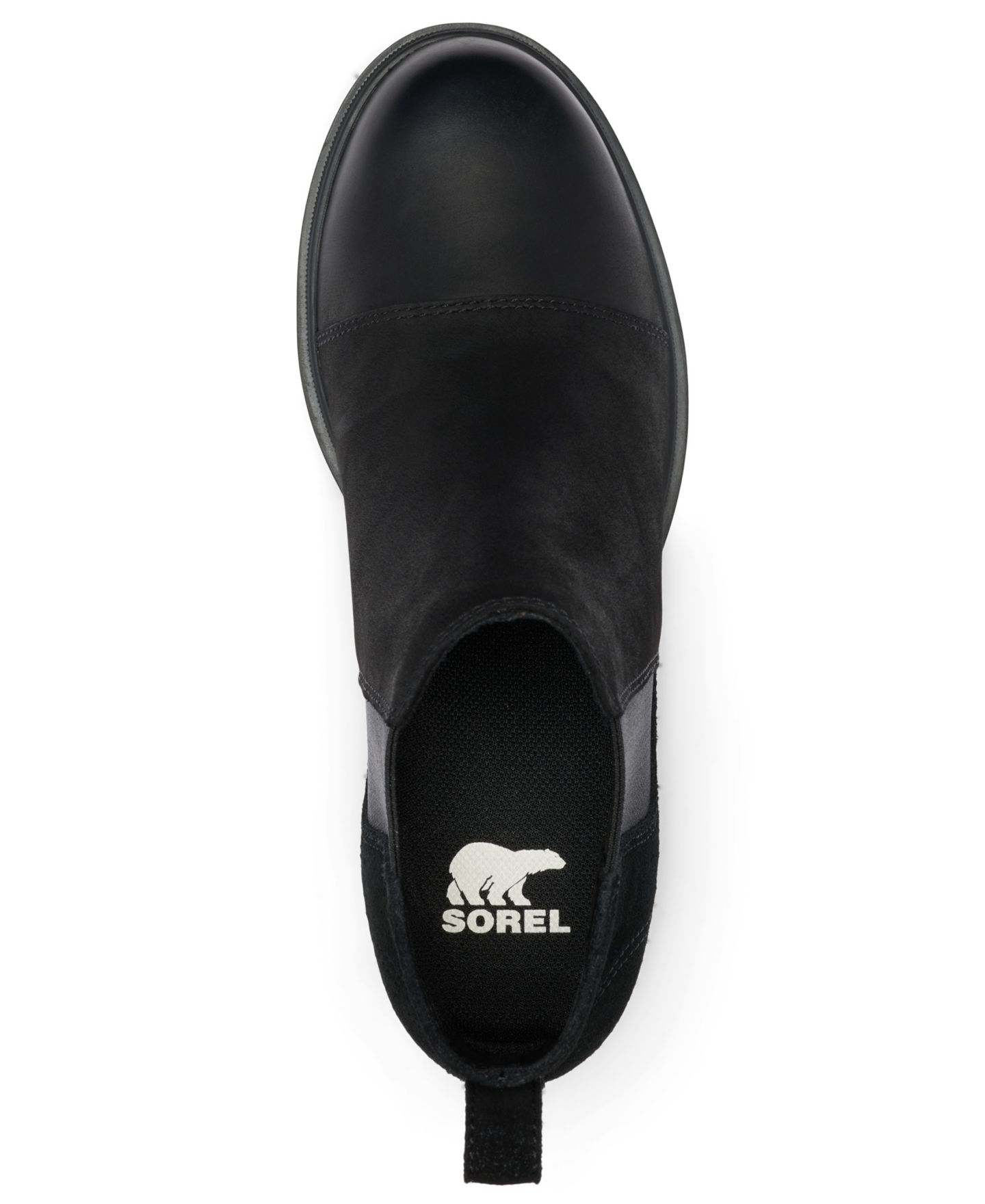 Женские ботинки Sorel Evie II Chelsea Slip-On Booties, цвет: Чёрный морской — фото 5