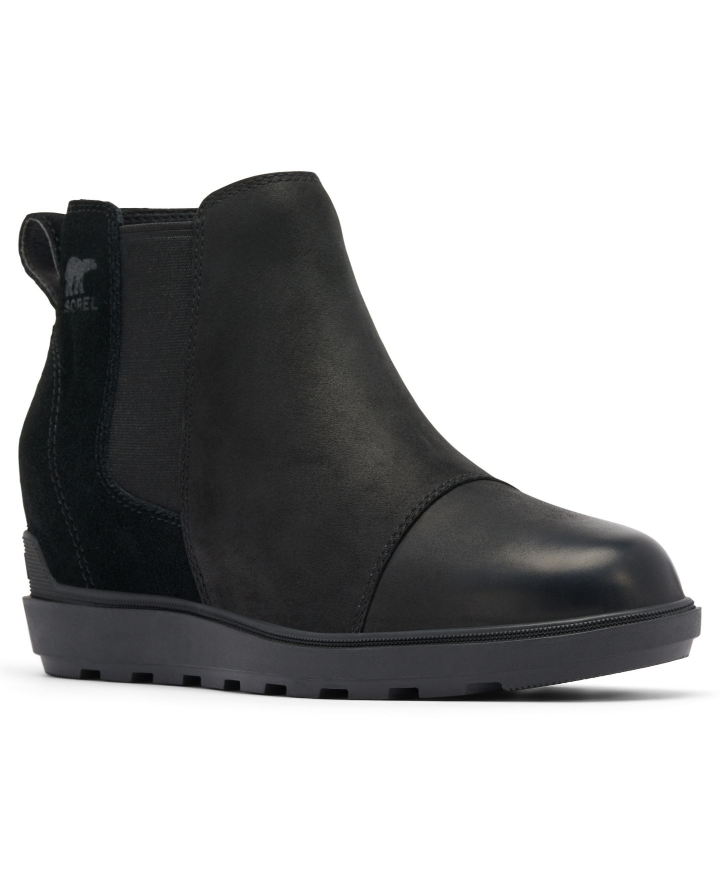 Женские ботинки Sorel Evie II Chelsea Slip-On Booties, цвет: Чёрный морской — фото 1