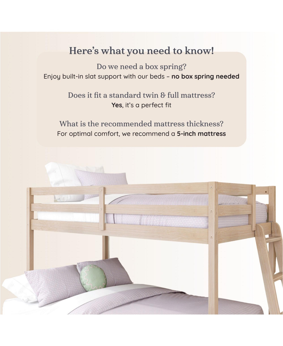 Grain & Grove Bear Plywood Twin/Full Low Bunk