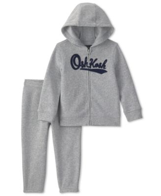 Baby Boys' Long-Sleeve Oshkosh Logo Fleece Hoodie and Pants, 2-Piece Set