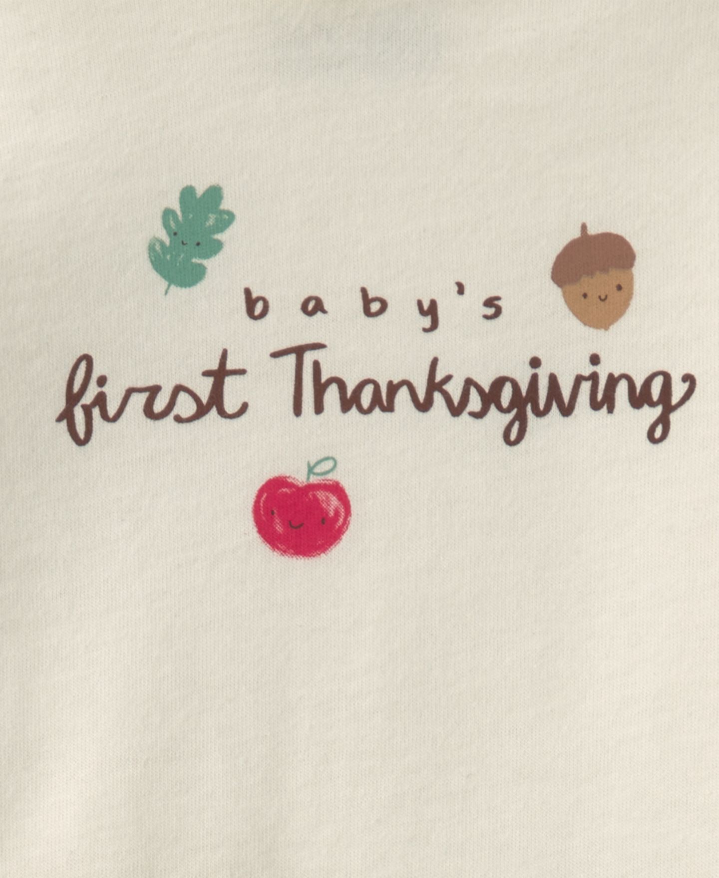 Детский комплект Carter's Baby's First Thanksgiving: топ и брюки, 2 предмета, цвет: Коричневый / Кремовый — фото 2