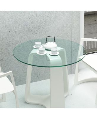 30" Round Tempered Glass Table Top, 1/4" Thick, Flat Polished Edge