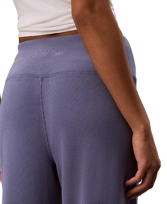 Women's Pull-On Waffle-Knit Relaxed-Fit Straight-Leg Pants - thumbnail 9