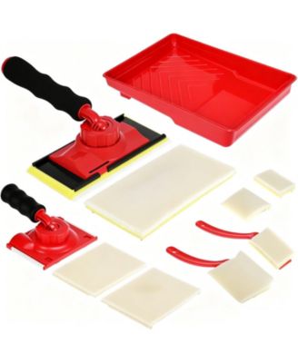 Paint Edger Tool Kit Rotating Handle Walls Ceilings Corners Baseboards Pads Refills Tray Home DIY Interior Painting Lines