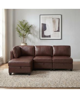  Flexible Modular 4-Seater Sofa with Storage and Sleeper Function