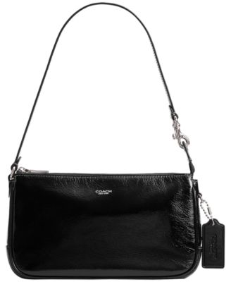 Plaza Small Glazed Leather Shoulder Handbag