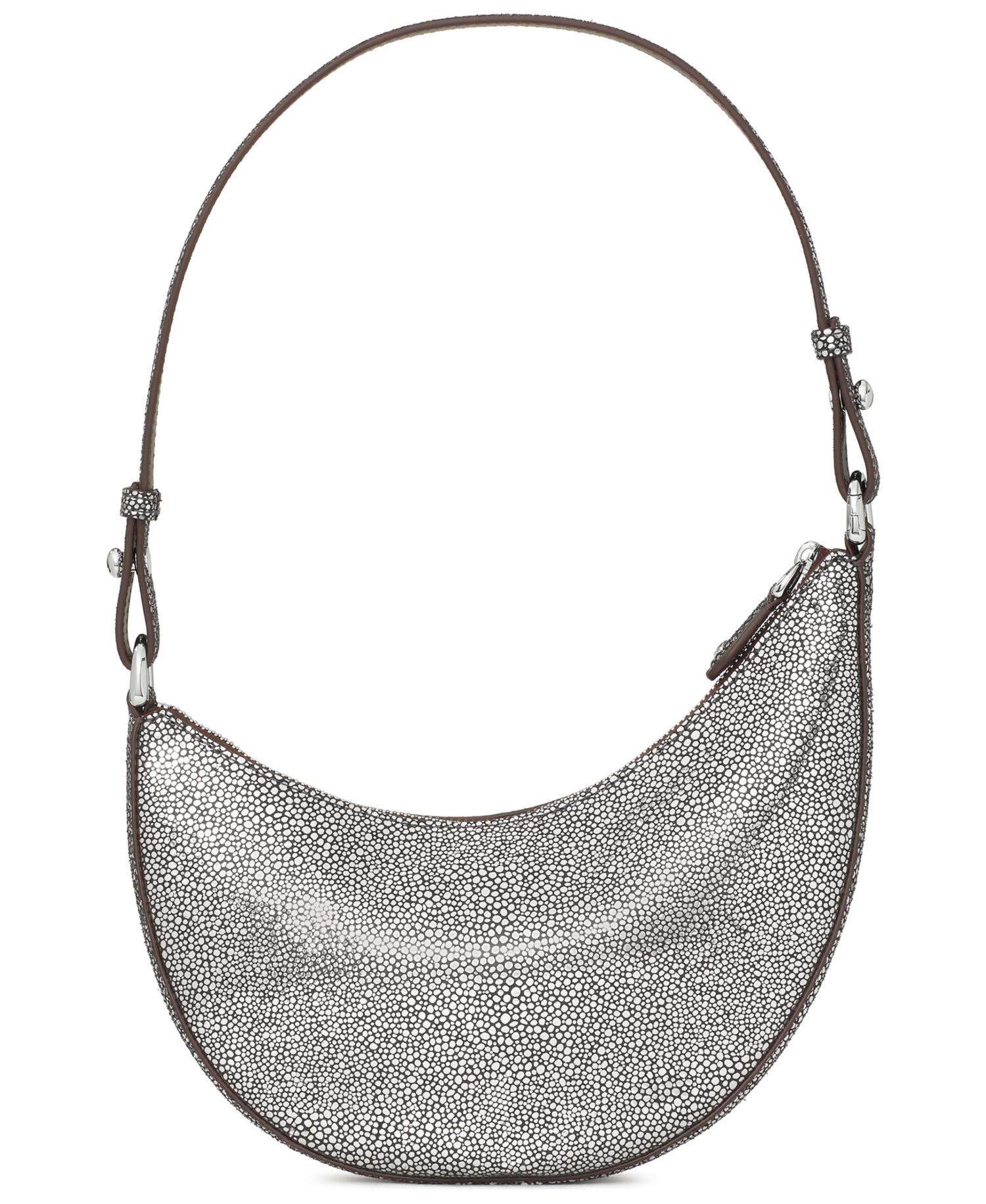 Metallic Dot Printed Small Shoulder Handbag