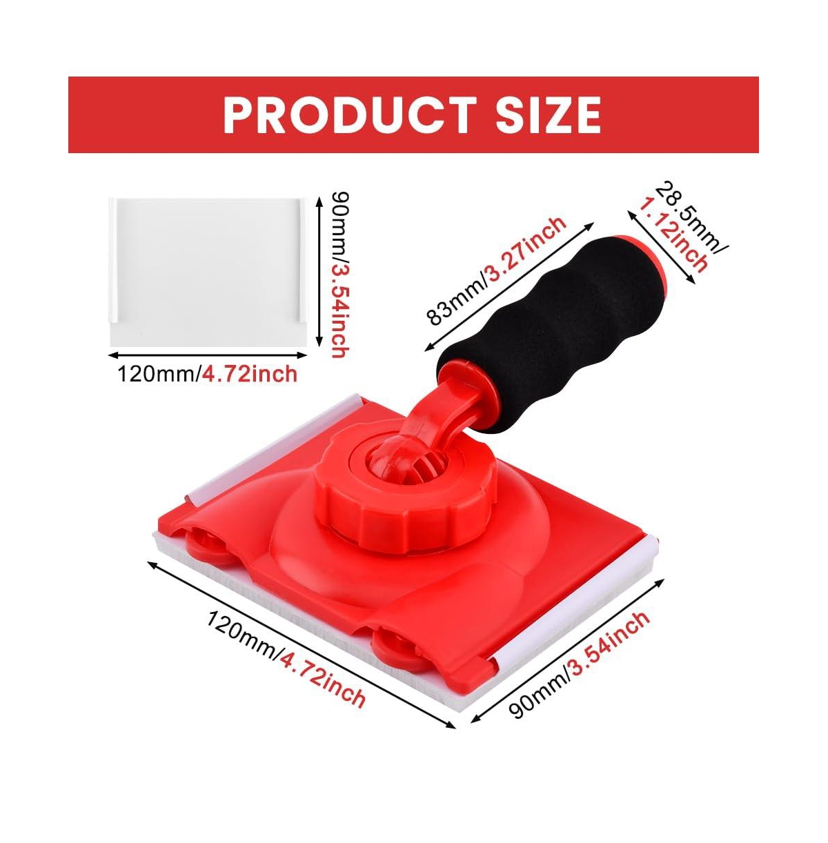 Xdovet Paint Edger Trimmer 360degree(s) Rotation Handle Replacement Pads Wall Ceiling Applicator