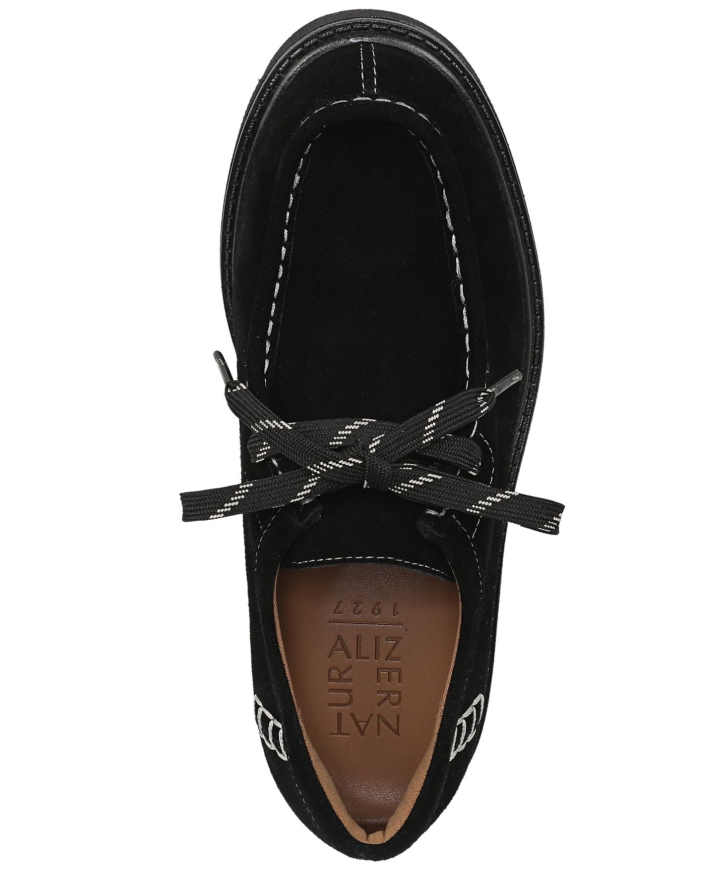 Женские туфли Naturalizer Tisha Oxford Round Toe, цвет: Чёрный замшевый — фото 4