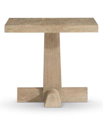 Tribeca 24" Wood Pedestal Side Table