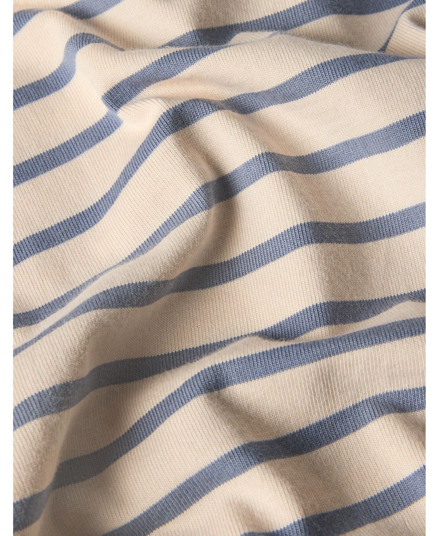 Женская футболка Whistles Stripe Crewneck Cotton, цвет: Синий / Бежевый — фото 5